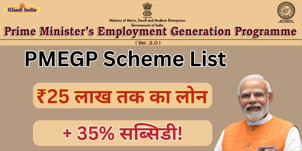 PMEGP Scheme list